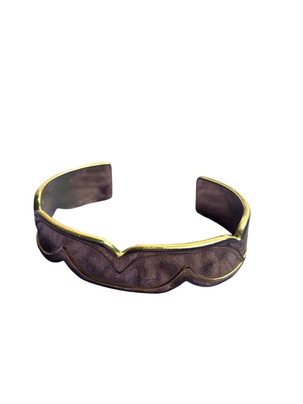 Vintage Goldtone Cuff Bracelet 6.75 inches Overall Wear/Fading